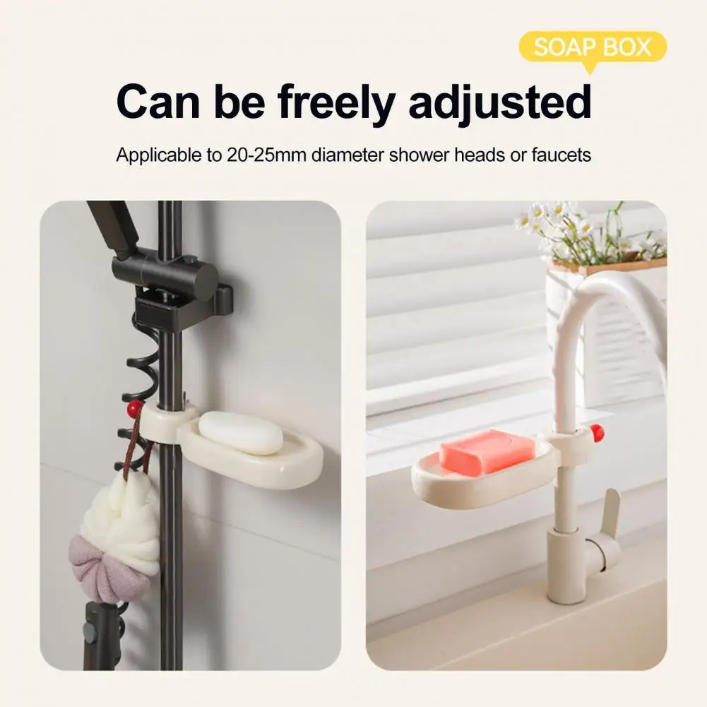 

Space-saving Soap Shelf Wall Mounted Double Layer Soap Dish with Drain Holes Suction Cup for Shower Bathroom Kitchen for Bar