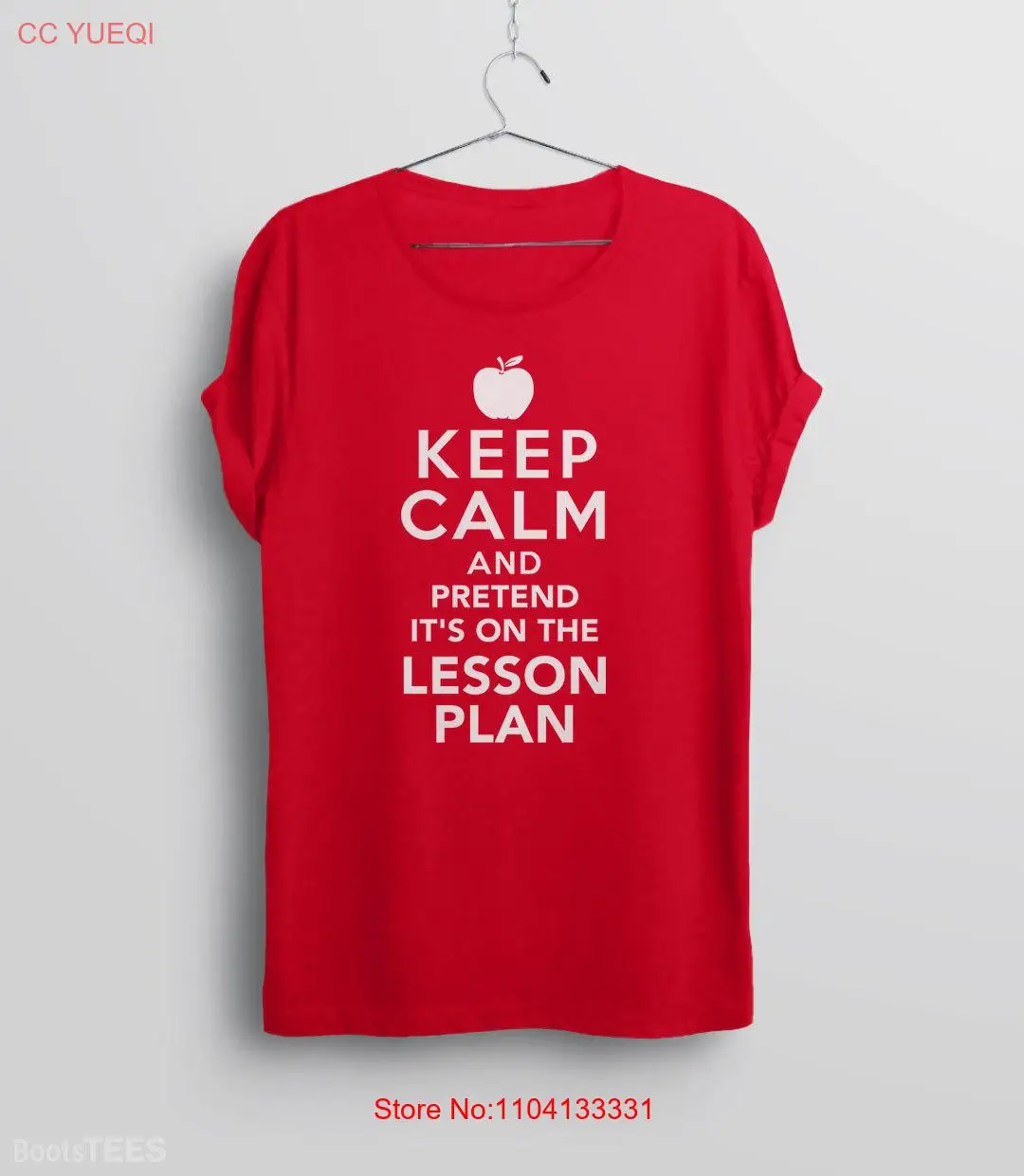 

Funny Teacher T Shirt New for Graduation Teaching School Keep Calm Its Lesson Plan s long or short sleeves