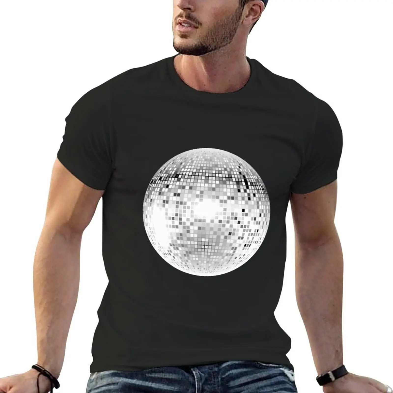 Disco Ball DJ Glitter Ball Bling On BLACK T-Shirt blacks kawaii clothes aesthetic clothes cute tops mens t shirts pack