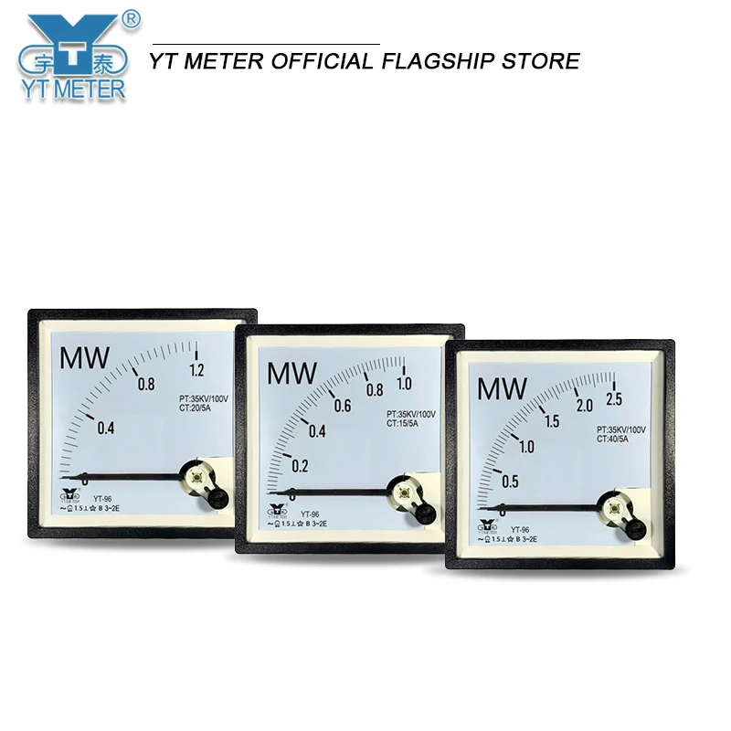 YT96 35KV/100V three-phase active power meter kilowatt meter 100kw 200kw 300kw 5mw 0.1kv cp96 be96 three-phase four wire three-p