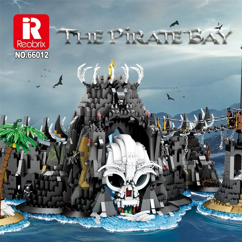 

2650PCS Pirate's Bay Building Blocks Pirate Treasure Island Skull Bay DIY Construction Streetview Bricks Toys Kids Creative Gift