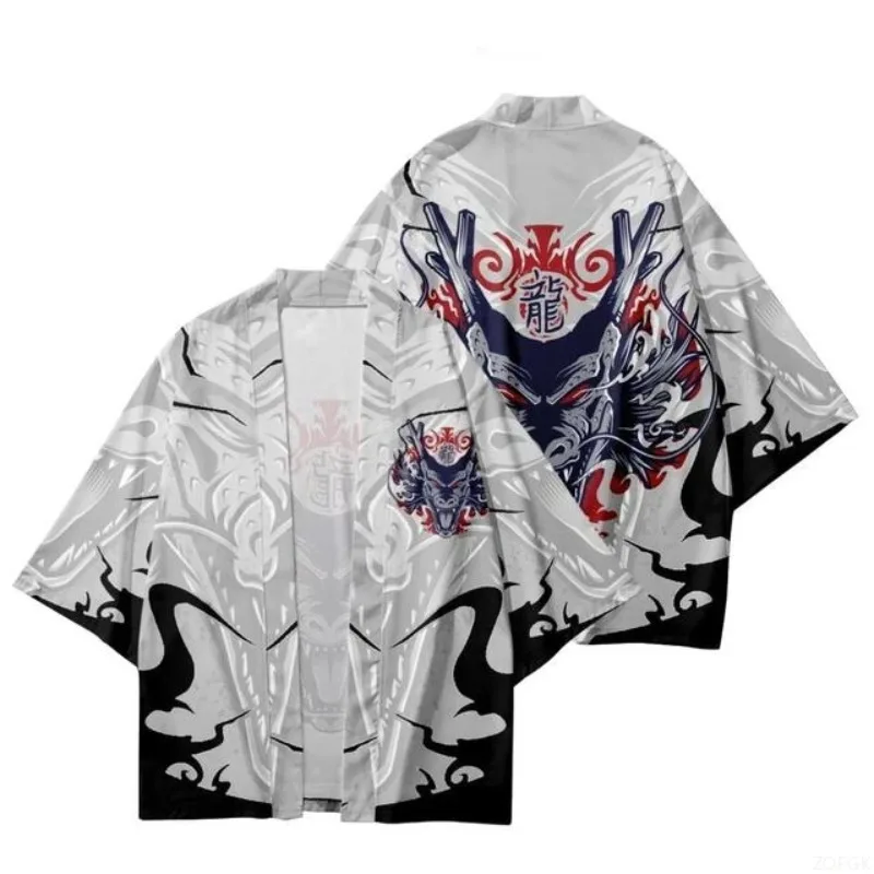 Chinese Dragon Graphic 3D Printed Japanese Kimono Cosplay Unisex Fashion Traditional Haori Outdoor Casual Harajuku Cardigan
