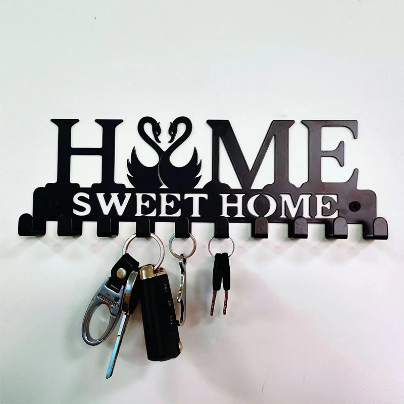 Wall Mounted Sweet Home Decorative Key Holder, Key Wall Hook, Creative Key Holder For Front Door