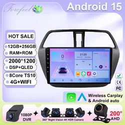 Android 15 Multimedia For Suzuki SX4 2 S-Cross 2012 - 2016 Car Player GPS Stereo Screen Navigation Auto Radio Screen No 2 Din 5G