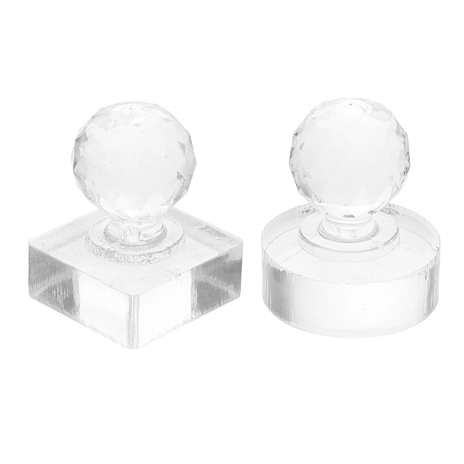 

2pcs Pressing Tool For Eyeshadow Blusher Highlighter Square Round Molds Portable Diy Makeup Stamper Kit Powder Press Empty Pans