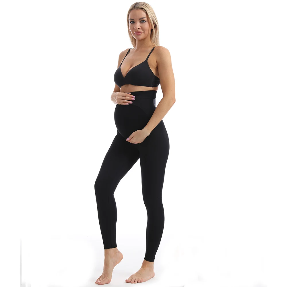 

High Waist Maternity Leggings Elastic Skinny For Pregnant Women Belly Support Postpartum Leggings Body Shaper Fitness Trousers