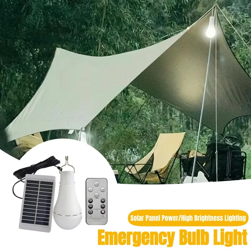 

Solar Emergency Light Waterproof Outdoor Camping Supplies Portable Flashlight Tent Lamp LED SuperStrong Powered Work Light