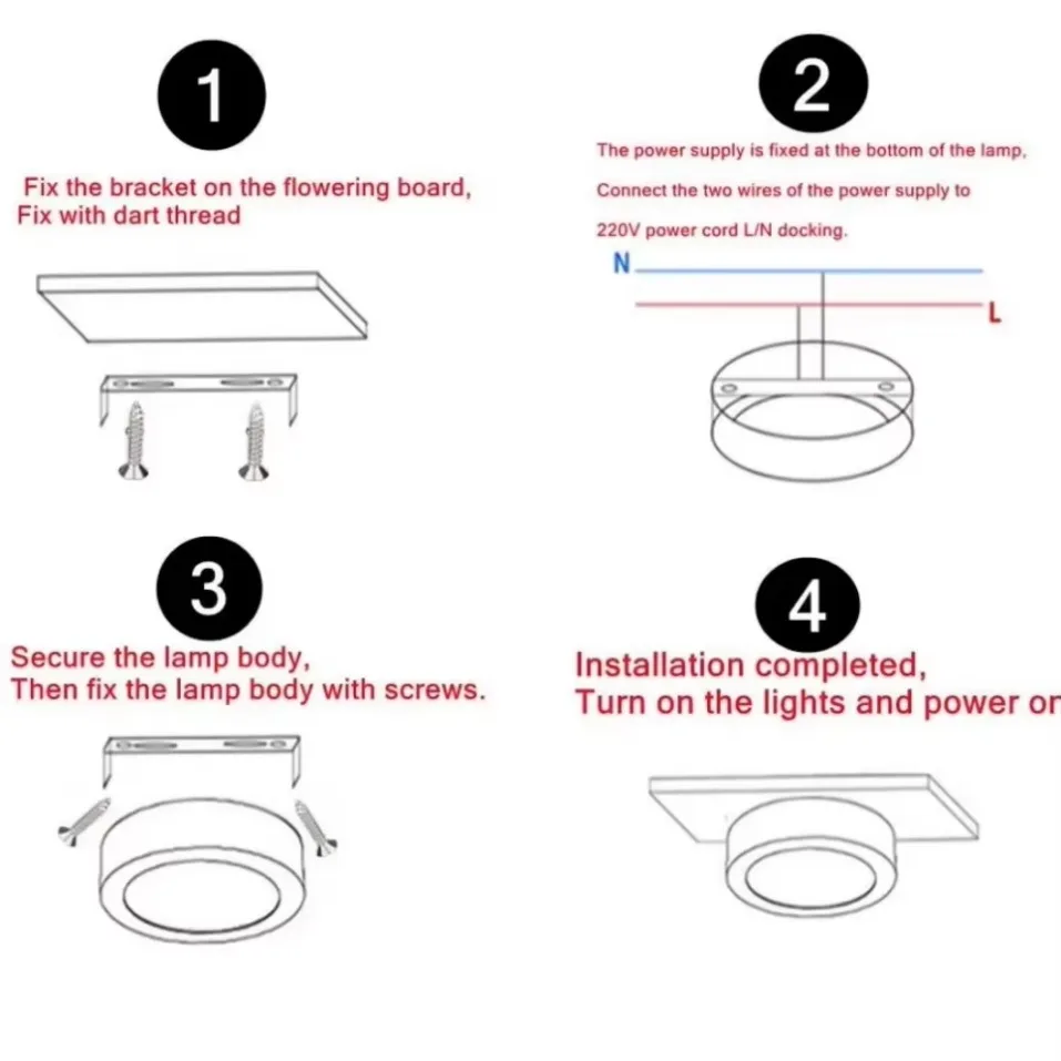 LED Spotlight 3color Ceiling Spot Led Lamp Kitchen Led Downlight Surface Mounted Down Lamp Indoor Lighting for Entrance Lamps