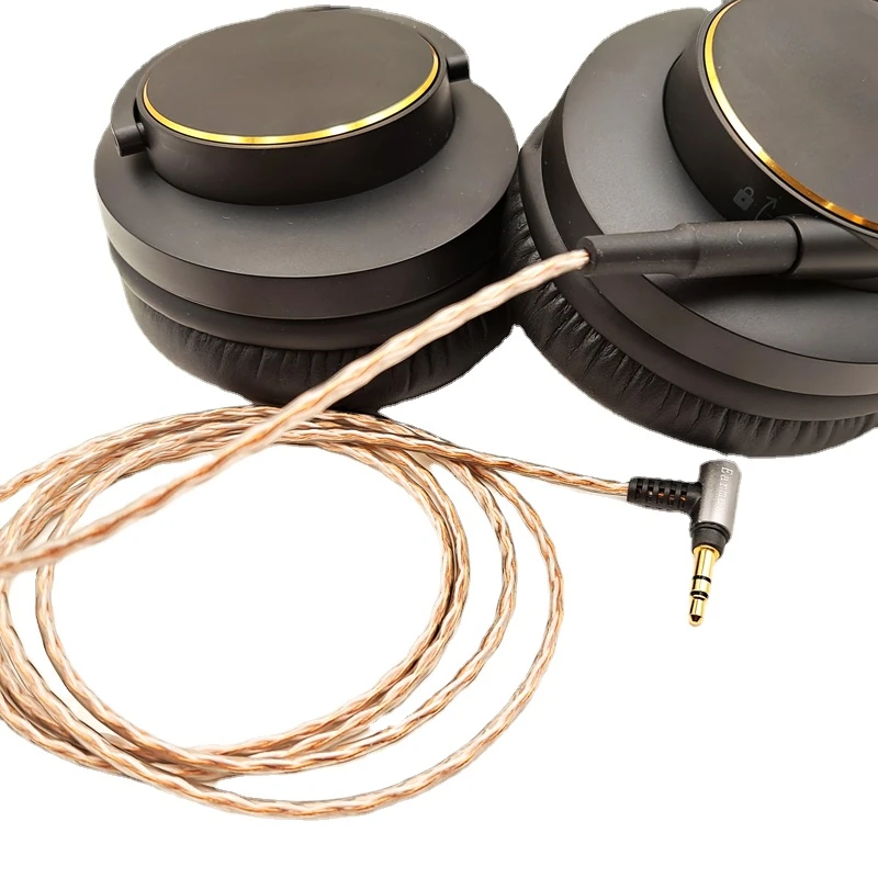 NEW  4 strands 63 cores Headphone cable For SHURE SRH840A SRH440A high purity single crystal copper high-fidelity upgrade cable