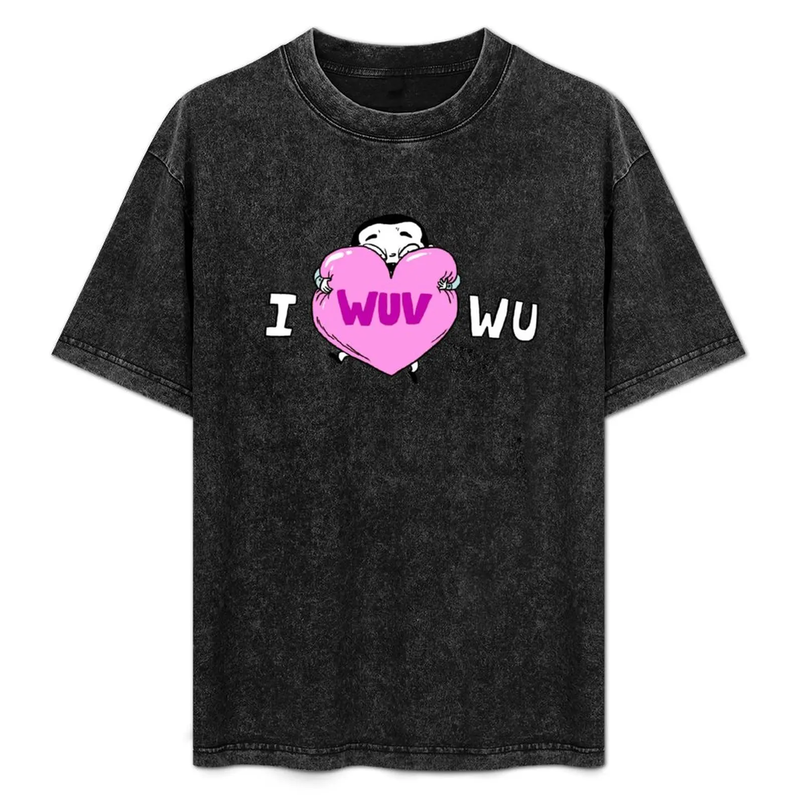 

I Wuv Wu T-Shirt anime t shirts summer tops Blouse oversizeds plain white t shirts men