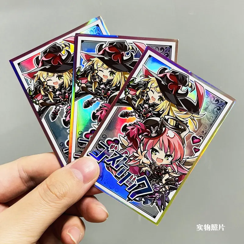 60pcs/set Yu-Gi-Oh! Ghostrick Witch Ghostrick Angel of Mischief Flash Card Sleeve Game Collection Card Protective Cover 62*89mm