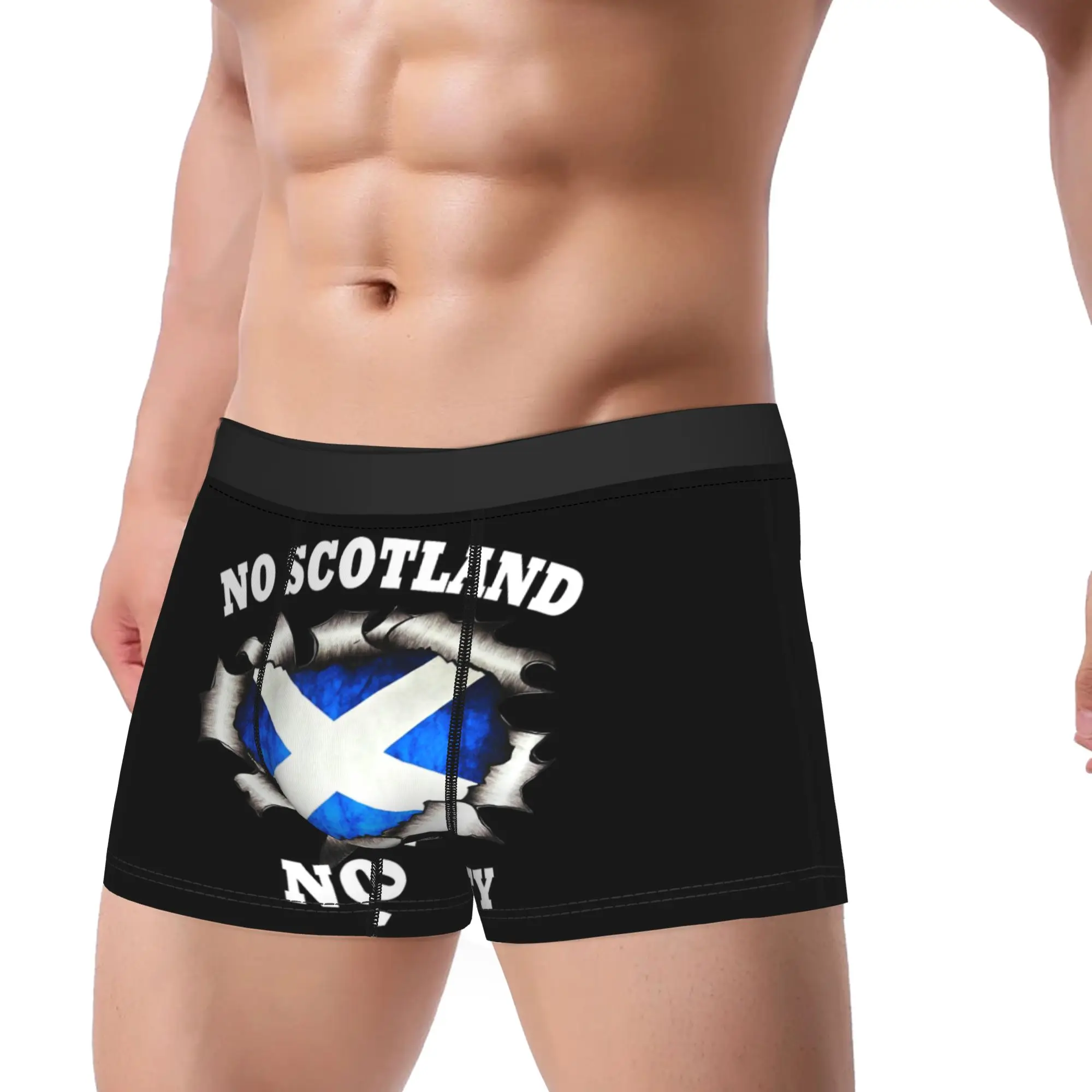 No Scotland No Party Flag Underwear  Men's Shorts Briefs Novelty Trunk Hot Sale Custom DIY Oversize Panties