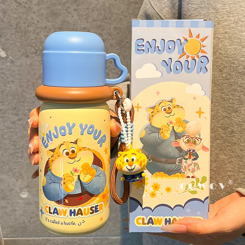 thermos-et-tasses-disney-dessins-animes-bouteilles-d'eau-en-acier-inoxydable-bouteilles-d'eau-avec-couvercles-cordes-et-pailles-en-cadeau