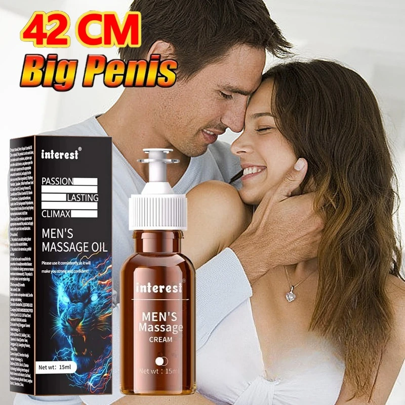 15 مللي الرجال العناية بالقضيب زيت طبيعي توسيع وسماكة إصلاح كريم كبير ديك الانتصاب زيت التدليك سماكة مستمرة