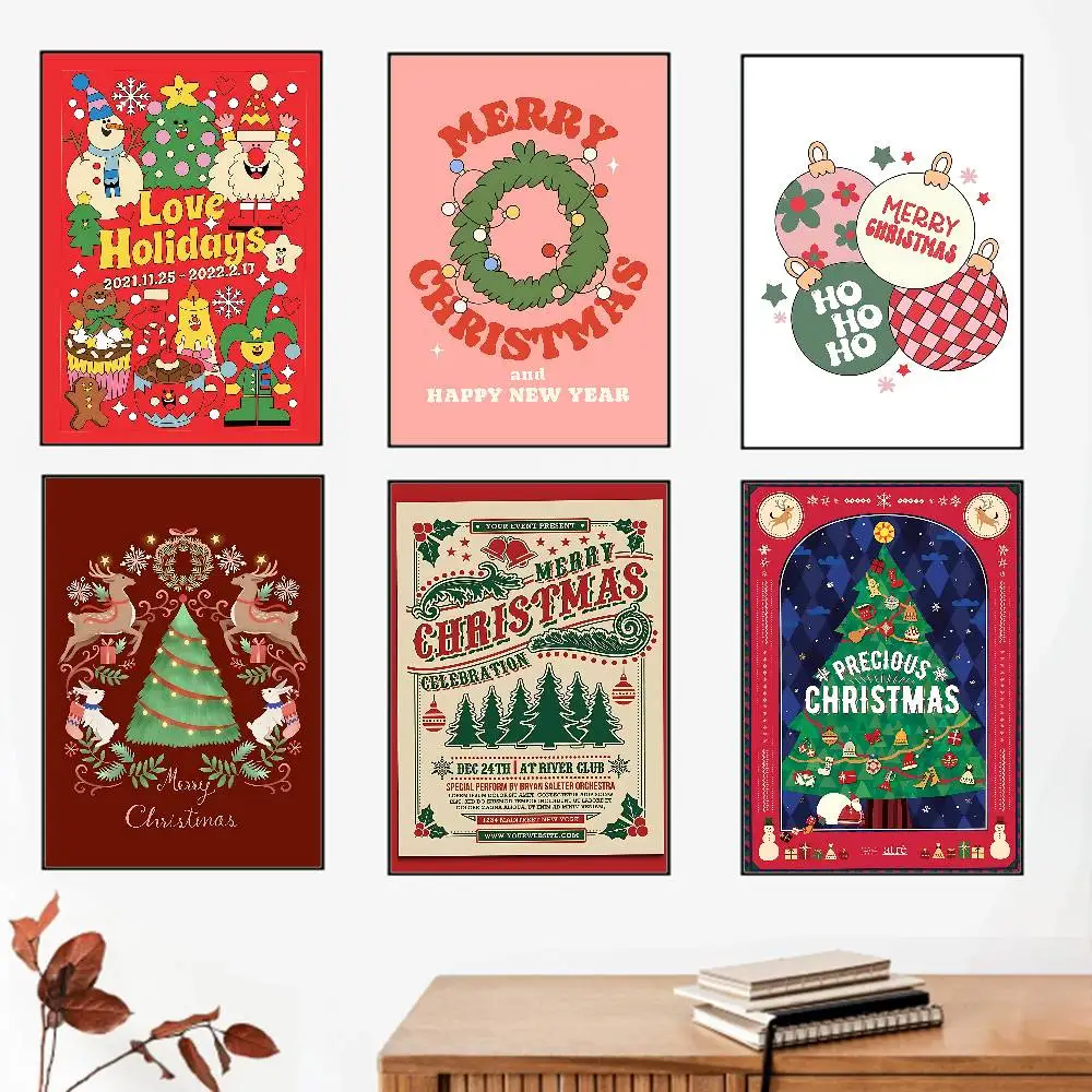 Marry Christmas Poster Canvas Paintings Posters & Prints Home Bedroom Living Room Decor