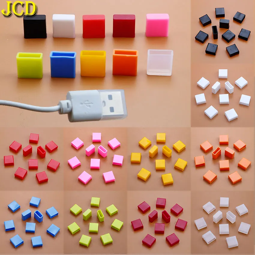 JCD 10pcs USB Type A Male Anti-Dust Plug Stopper Cap Cover Protector Lid Dust Plug Scratch Waterproof Mobile Phone Accessories