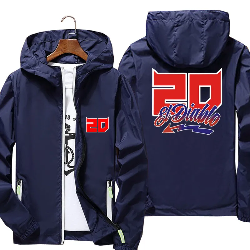 Men's Windbreaker Fabio Quartararo Motorcycle Rider Racing Zipper Sports Pilot Thin Reflective Sunscreen sun protection clothing