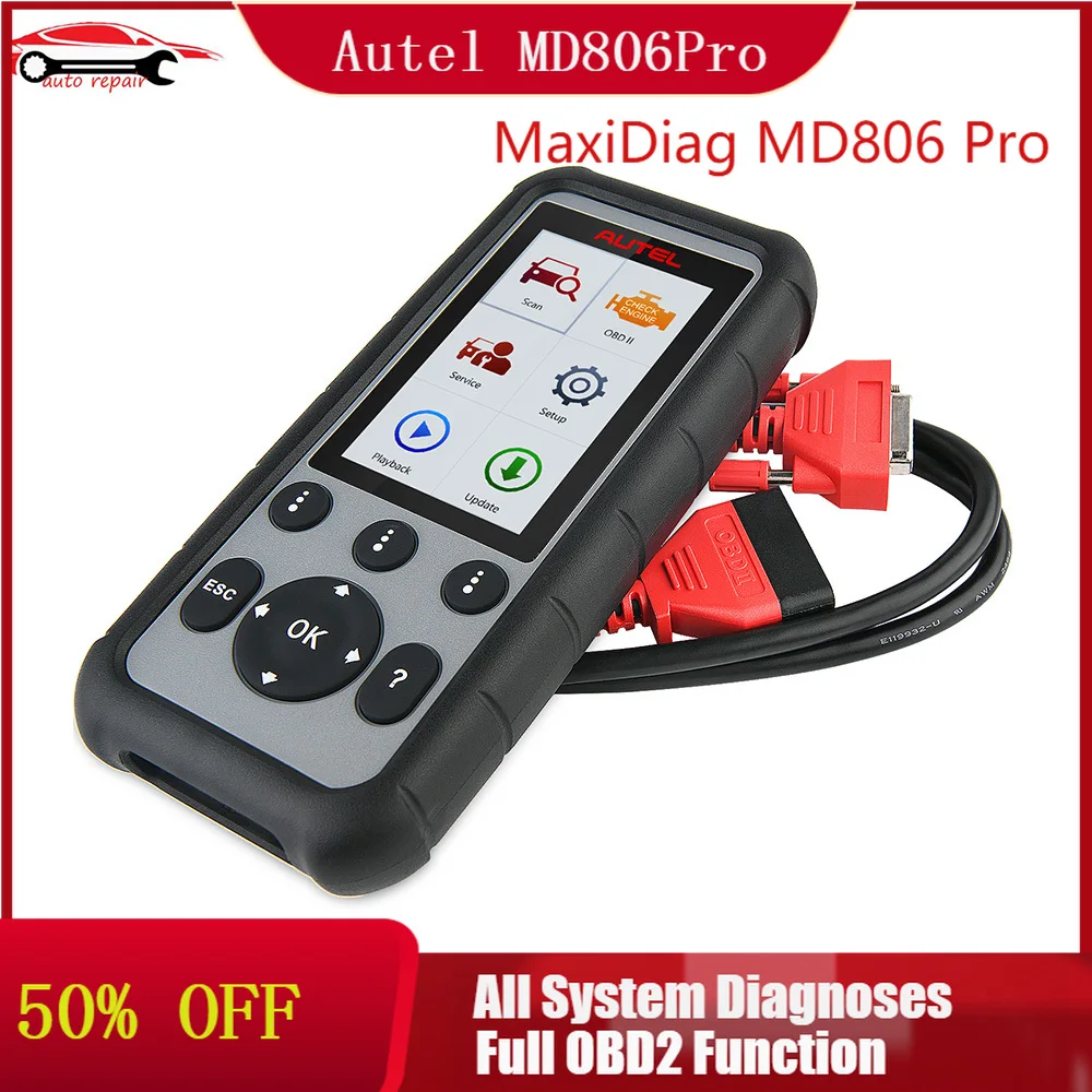 

Autel MaxiDiag MD806 Pro OBD2 Scanner Full System Support Oil Reset EPB SAS DPF BMS Throttle AF Code Reader Auto Diagnostic Tool