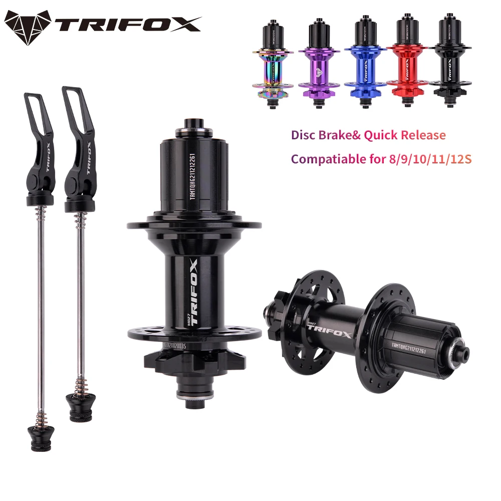 

TRIFOX MTB Mountain Bike Hub M827 Quick Release Compatible MS HG XD 8-12S 32H 72 Click 6 PAW Bicycle Hub