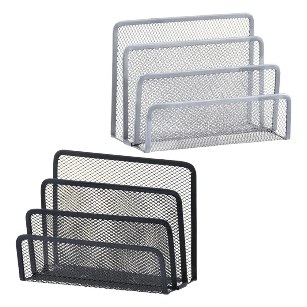 2 шт., железная сетка, держатель для файлов, настольный органайзер, сортировщик, органайзер для бумажных документов, офисная стойка для рабочего пространства