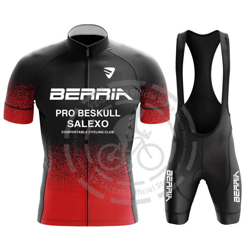 BERRIA Ciclismo Jersey hombres verano conjunto 2025 manga corta Ciclismo Jersey 19D pantalones cortos MTB Ropa de bicicleta Ropa Ciclismo Ropa de bicicleta