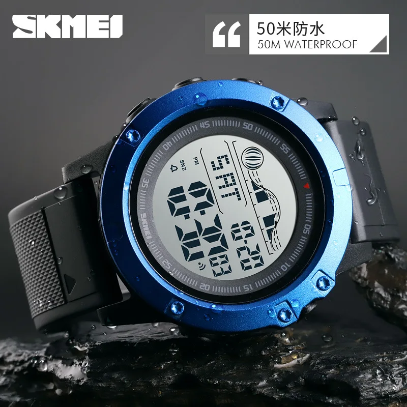 الوقت جميلة وكبيرة الطلب متعددة الوظائف الرياضة في الهواء الطلق مقاوم للماء ساعة رجالي لازادا الرياضة الإلكترونية