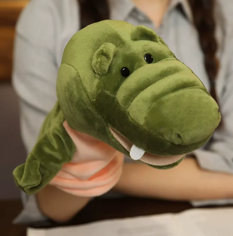 Creative Cartoon Puppet Gloves Plush Animals With Active Mouths Funning Surprise Holiday Gifts For Good Friends With Dolls