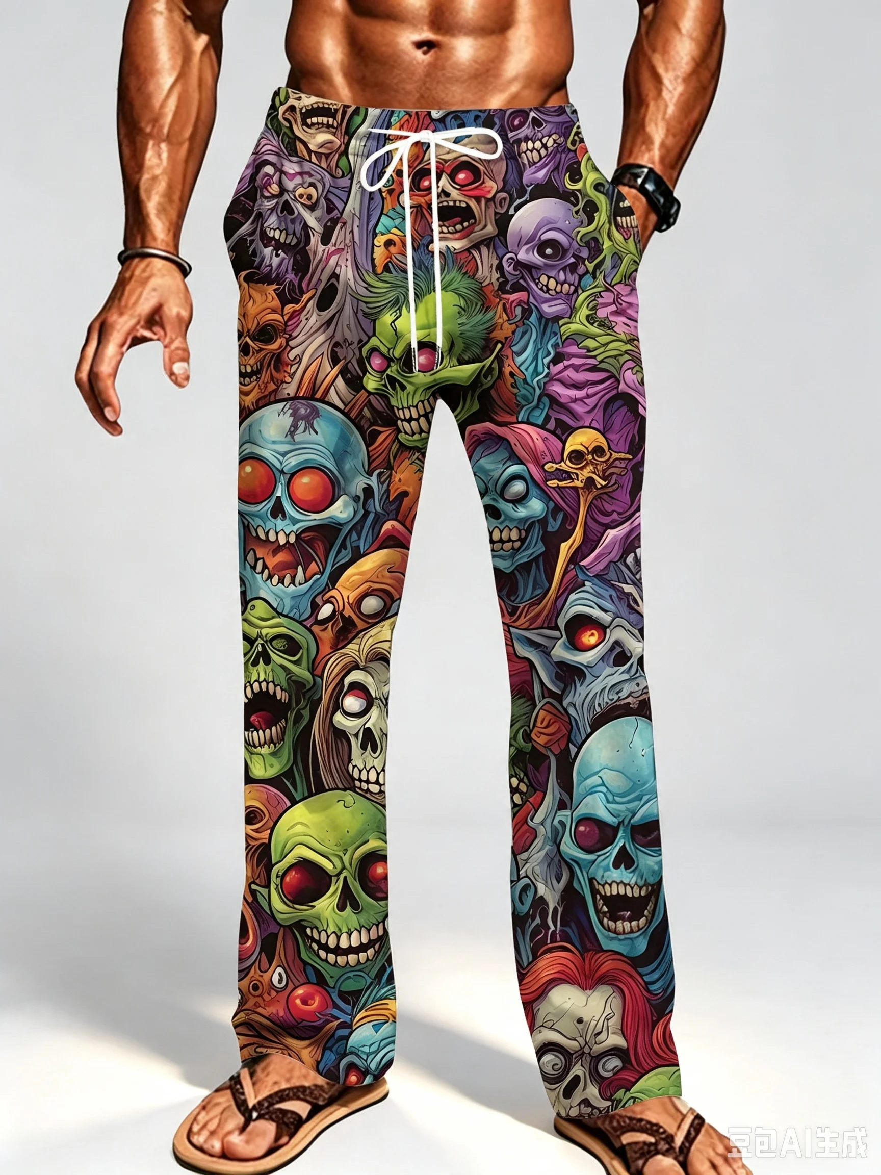 Pantalones Largos Delgados para Hombre, Estilo Retro Americano Holgado y Recto, Pantalones Casuales y Modernos de Tendencia