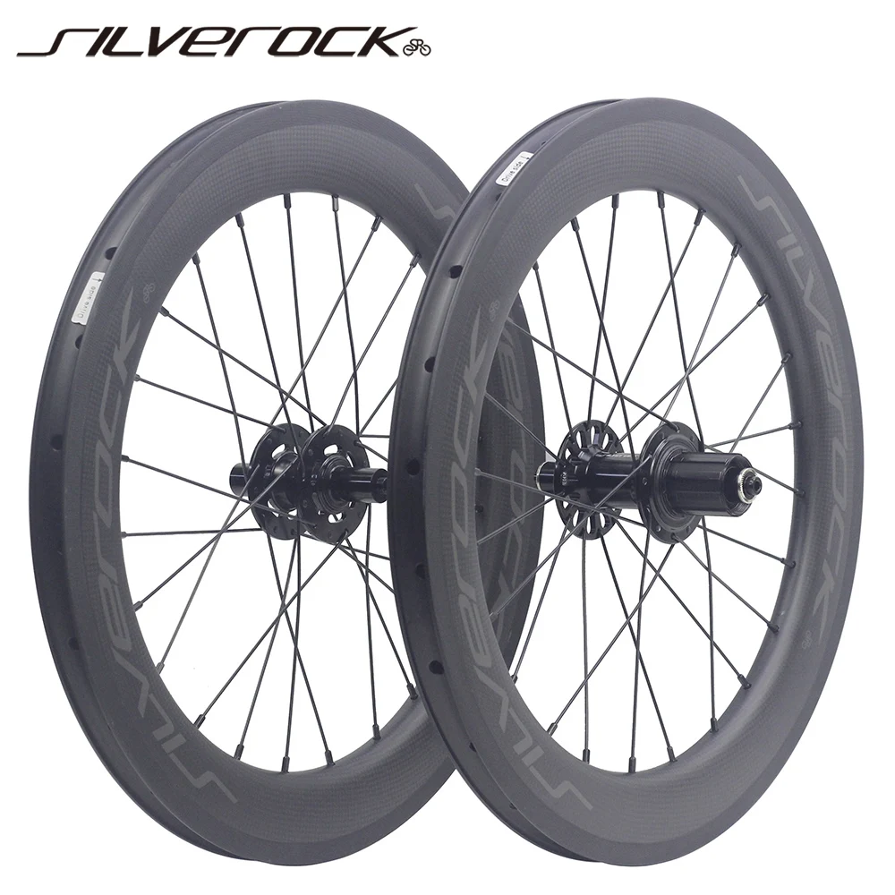 

SILVEROCK Carbon Wheels 406 20inc V Brake 100mm 135mm for Birdy Birdy2 Folding Bike Rim Brake Wheelst