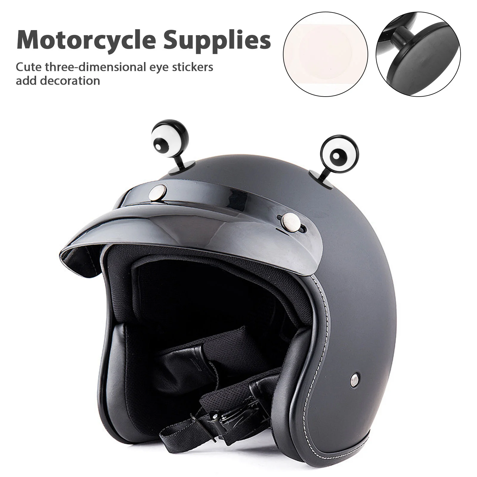 Parche para el ojo, cascos de motocicleta, accesorios para bicicletas de esquí, decoraciones, cuernos para mujer