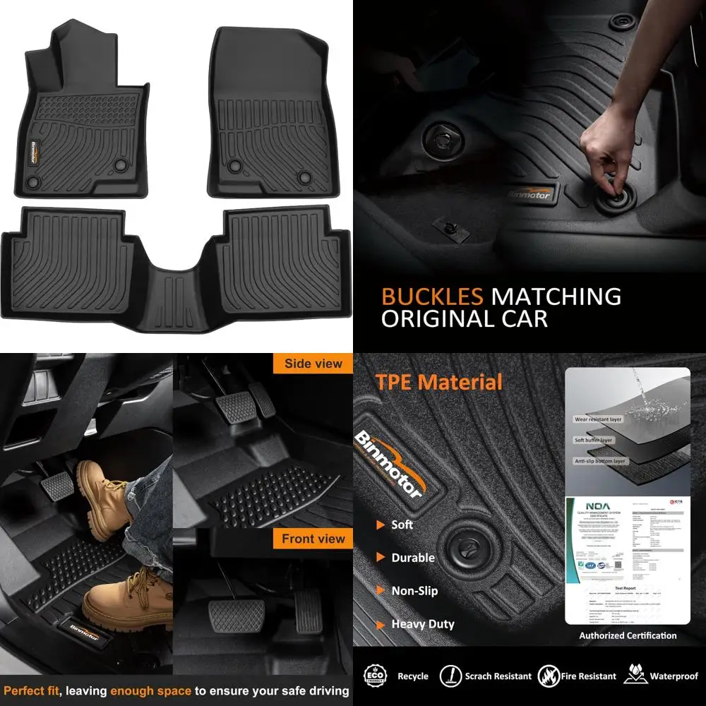 

Коврики Binmotor-Floor для Mazda 3 2014-2018 гг., передние и 2-е рядные, сверхмощные автомобильные коврики, всепогодные автомобильные коврики для Mazda