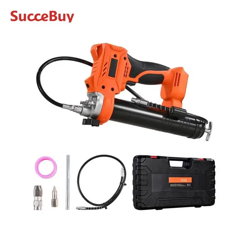 SucceBuy 8000PSI Electric Bare Cordless Grease Gun Kit Battery Operated with 35.4in Long Hose for Greasing Vehicles or Machines