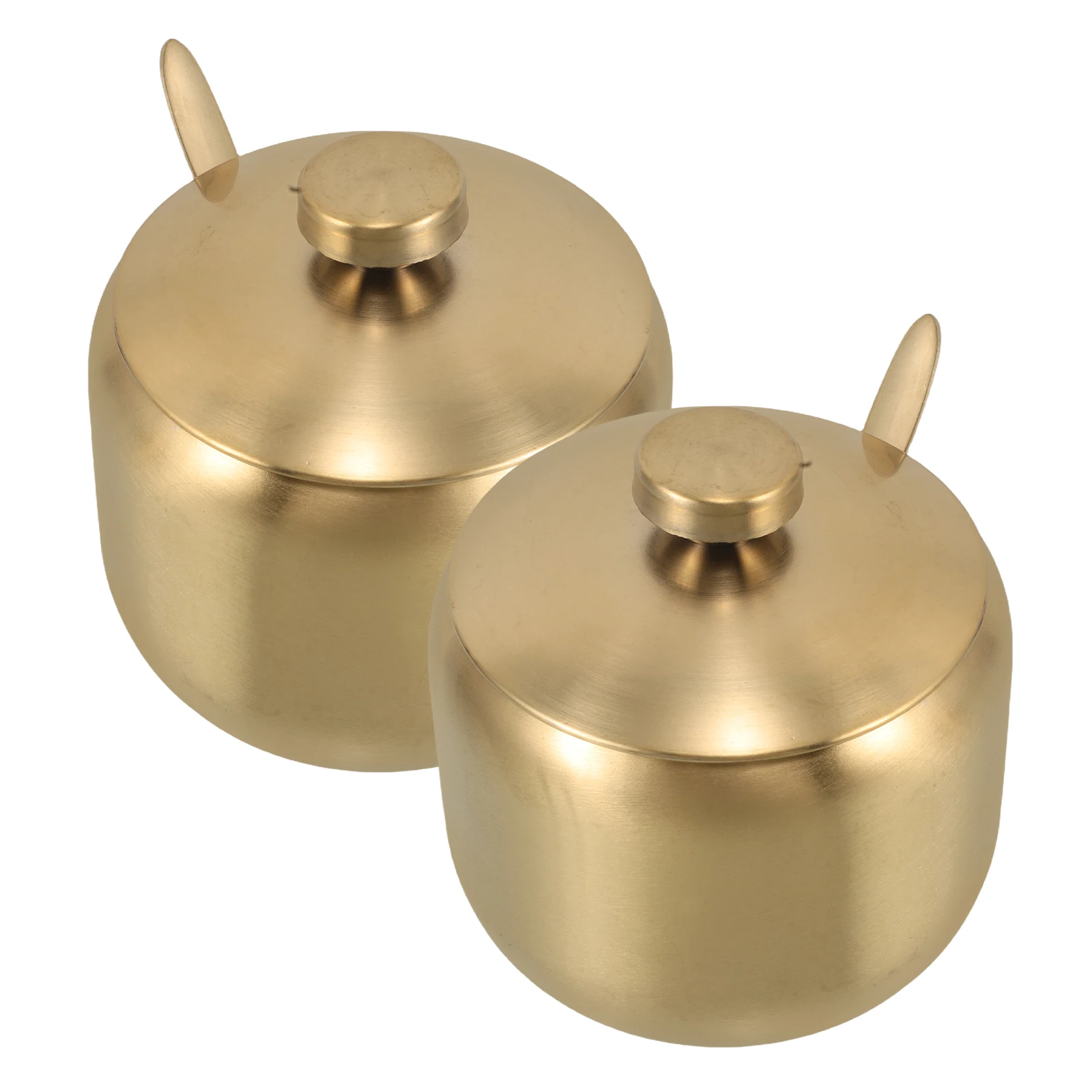 

2 Pcs Spice Jar Kitchen Organizer Multipurpose 2pcs Creative Metal Seasoning Jars