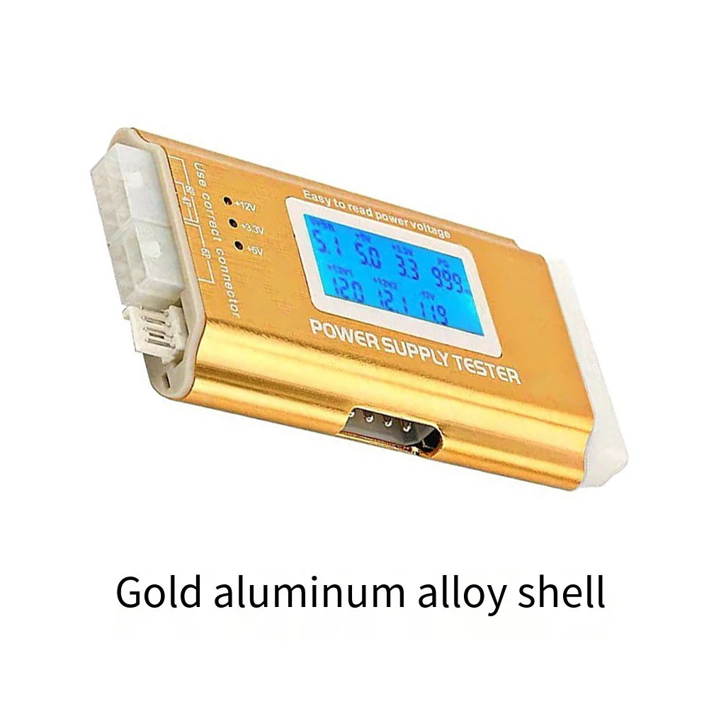 PC ATX Power Supply DC Digital Voltmeter, 12V Voltmeter USB Voltage Tester Current Voltage Meter Detector Power Bank