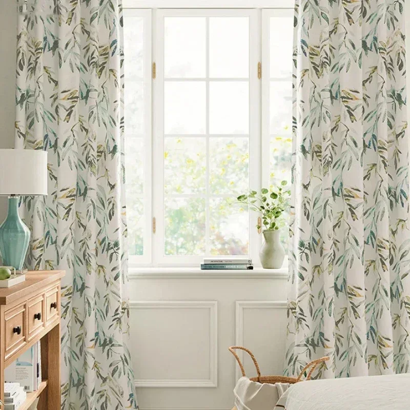 

Chenille Print Blackout Cotton And Linen Curtain For Living Room Bedroom Dining Window Study Custom Size Decor Retro Print Grace