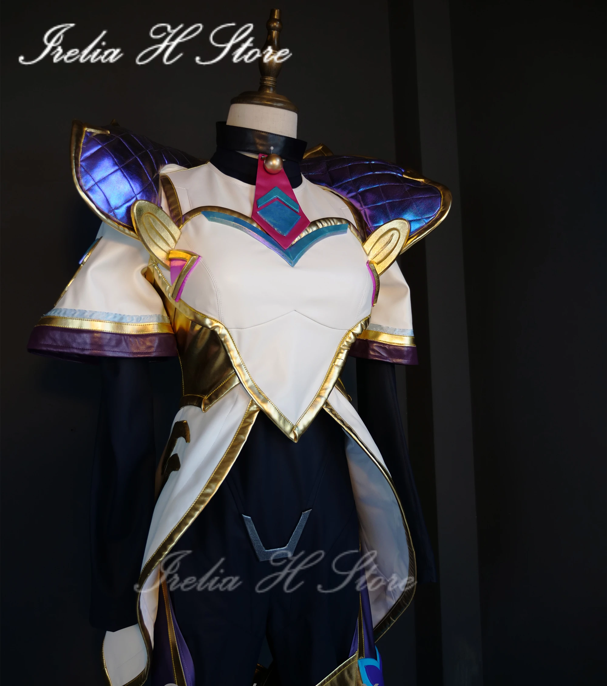 Irelia H Customized LOL Battle Cat Jinx Prestige Cosplay Costume full set High Quality Cool and Fashion Customized