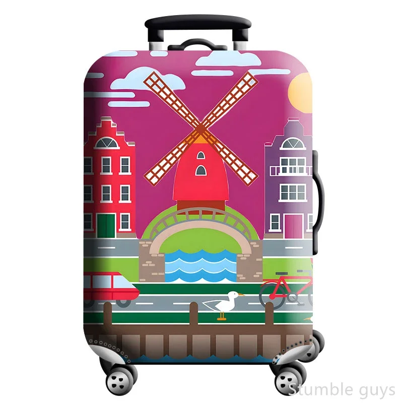 

Эластичный защитный чехол для багажа, моющийся, пыленепроницаемый, износостойкий, надежный аксессуар для путешествий