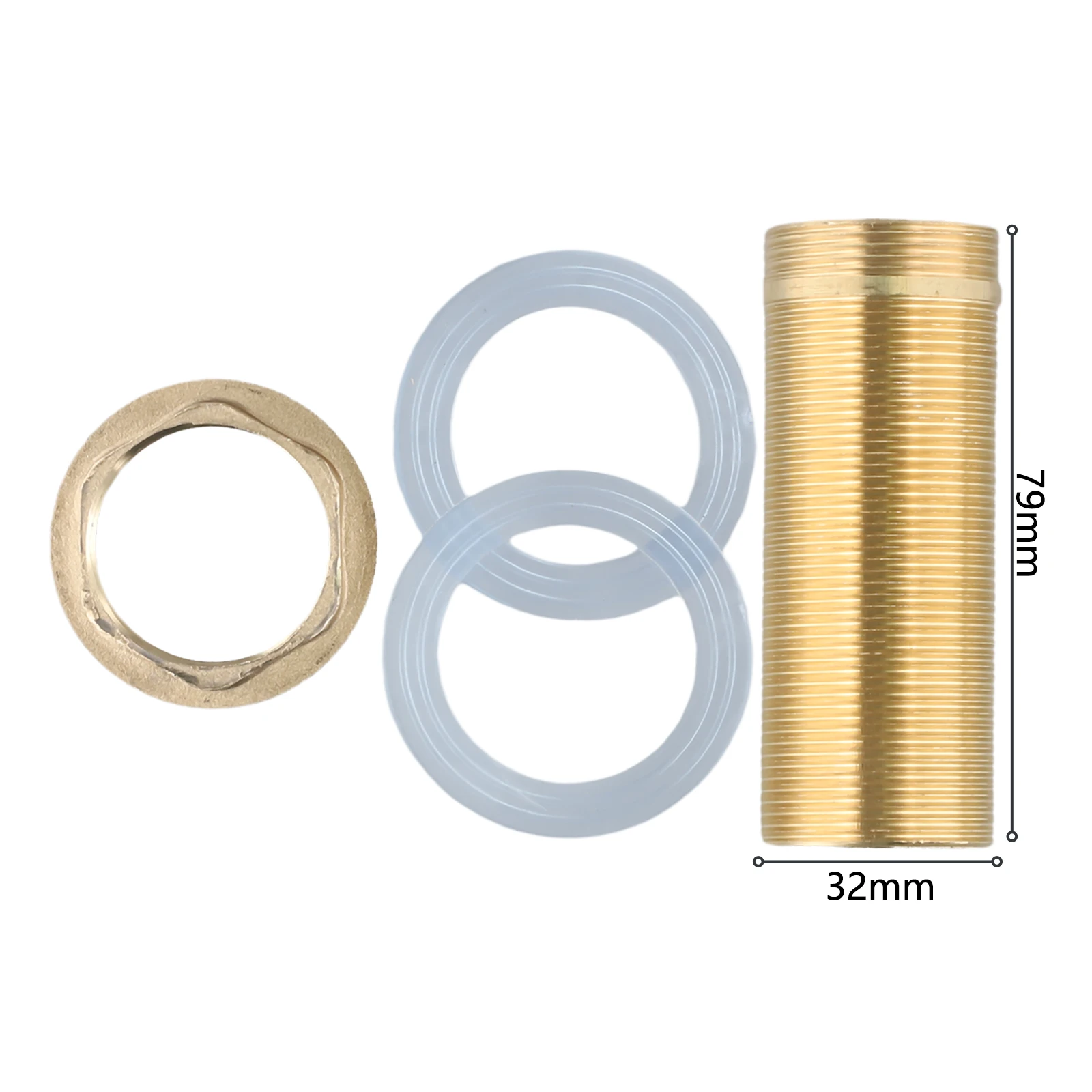 Brass Nut and Copper Tube Repair Kit for Kitchen Basin Mixer for taps with M32 Threads and Apron Components for Fixing