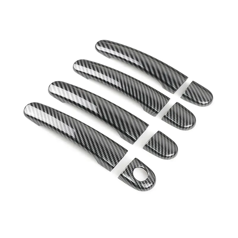 Car Accessories Exterior Door Handle Covers For VW Golf 5 MK5 Rabbit 2005 2006 2007 2008 2009 Carbon Fiber Style / ABS Silver