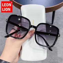 LeonLion 2023 Vintage Square Sunglasses Women Luxury Designer Glasses Women/Men Oversized Eyeglasses Lady UV400 Oculos De Sol