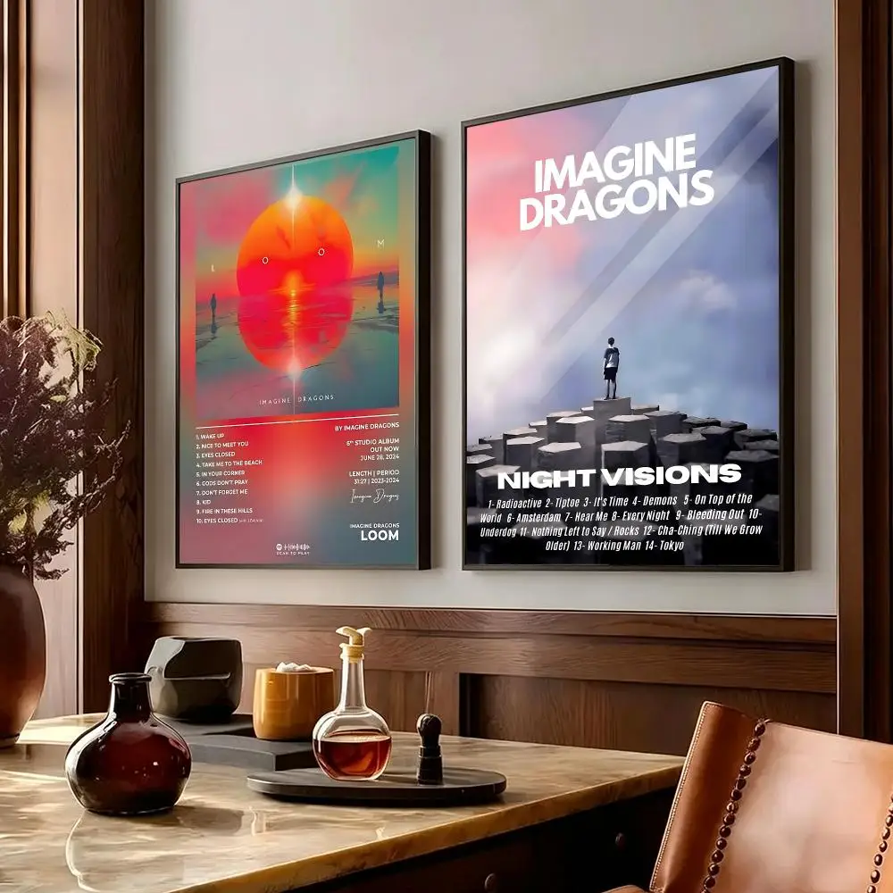 band Imagine Dragons Poster Poster HD Printing Cozy Warm Style Home Decor Suitable for Living Room Bedroom Gift