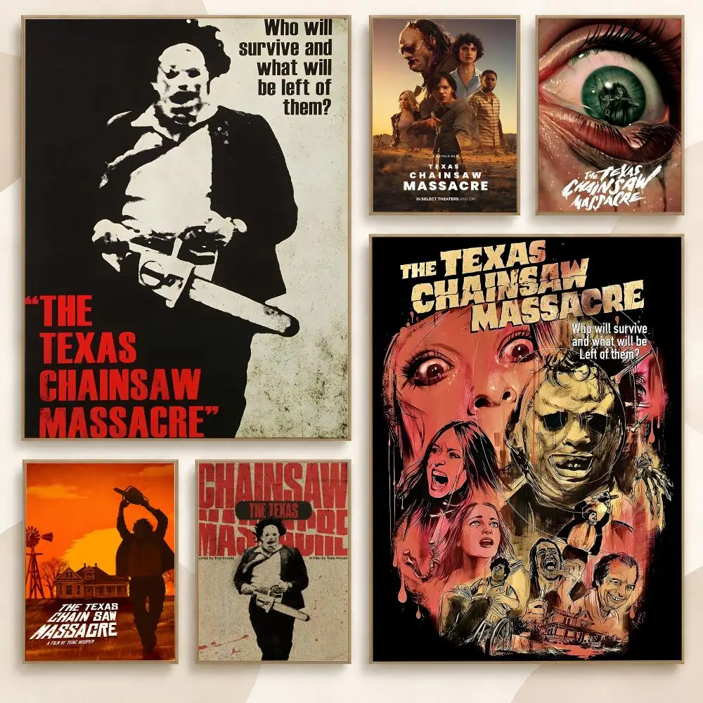 The Texas Chain Saw Massacre Classic Movie TV Series Poster Contemporary Wall Art Print for Bedroom & Living Room, Unframed