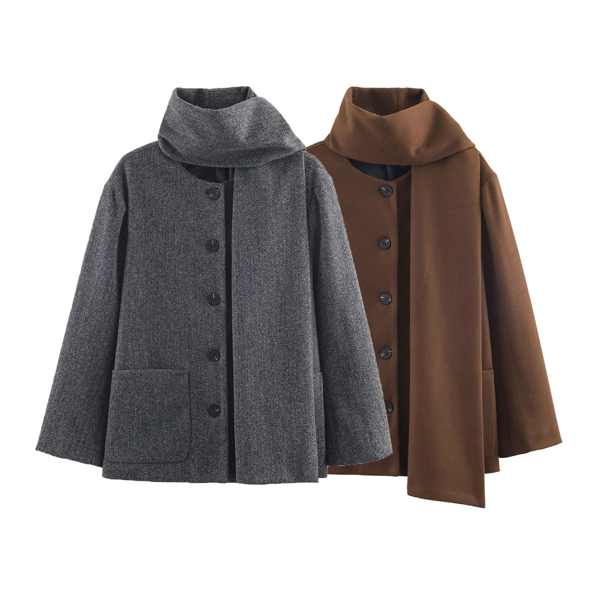 

2026 Women New Fashion British Style Trench Coat with Scarf Women's Single Breasted Long Sleeve Jacket Winter Classic Outerwear