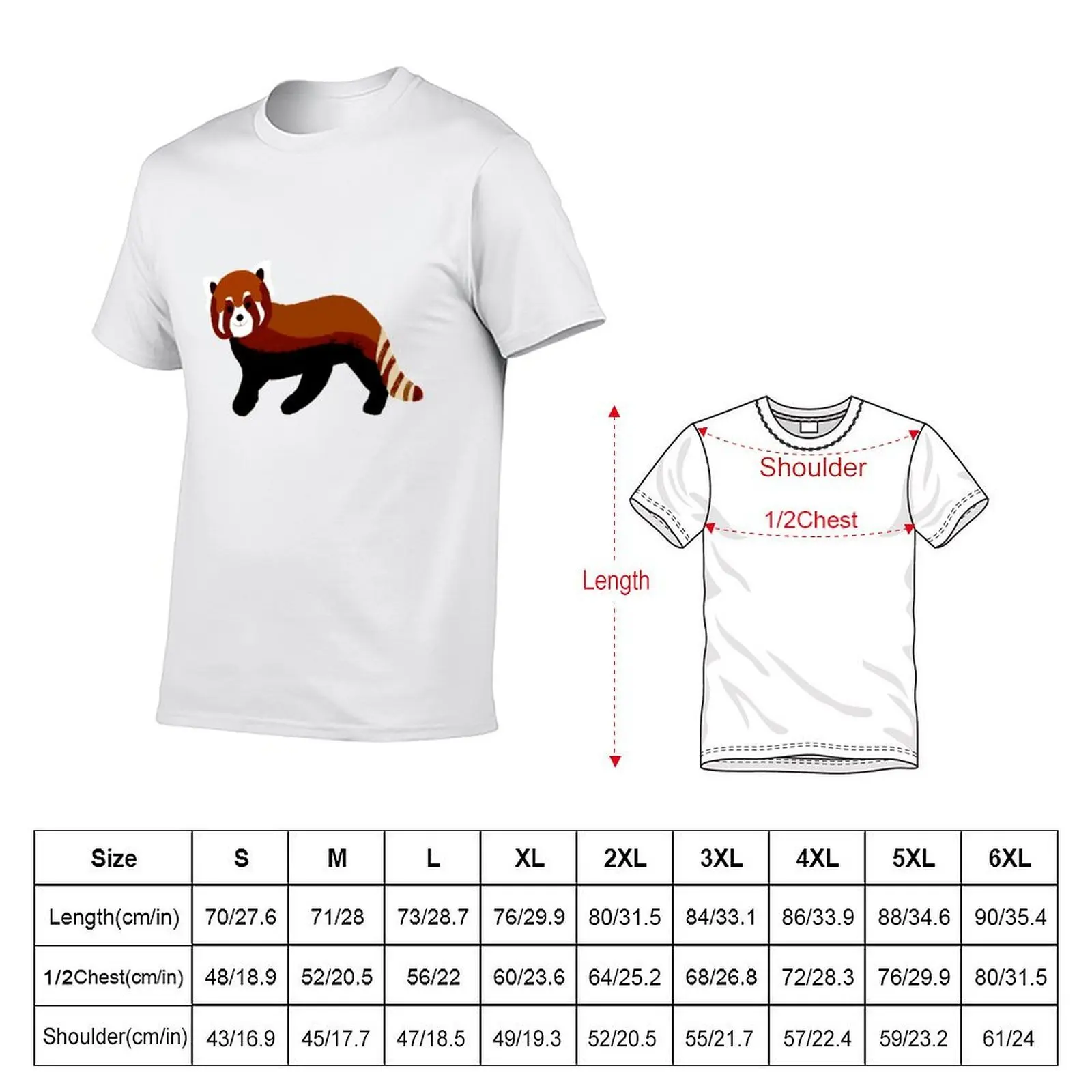 Smiling gazing red panda T-Shirt funny t shirts dark humor man t shirts cotton T-Shirt