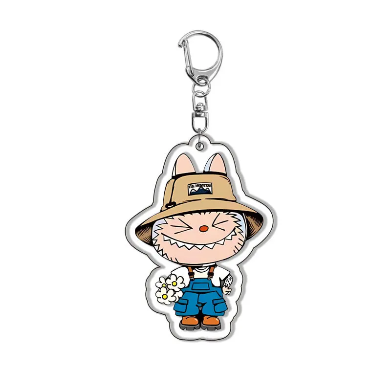 The Monsters Labubu Little Sheep Cosplay Key Chain Cartoon Pendant Christmas Gift