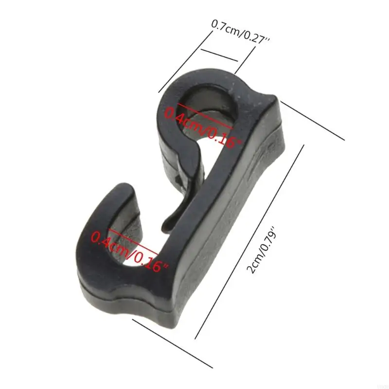 U90E 10 pcs พลาสติกตั้งแคมป์เต็นท์เสาตะขอหัวเข็มขัดคาราวานกันสาดเต็นท์ที่แขวนไม้แขวน