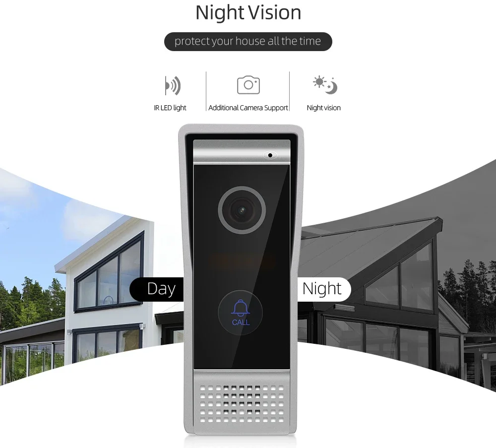 【Tuya 1080P】Jeatone 7Inch Video Intercom Home Wireless Interphone Motion Detection Video Doorbell Night Vision Camera AC 220V