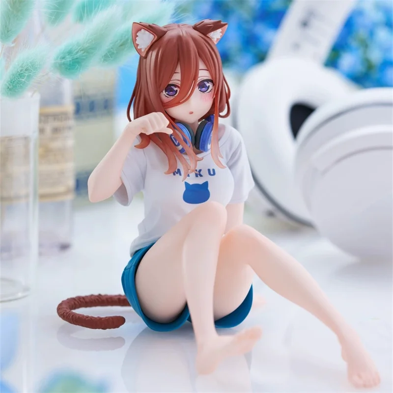 The Quintessential Quintuplets Nakano Ichika Nino Miku Yotsuba Itsuki Anime Figures Cat Home Clothes Desktop Decor Model Gift