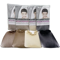 20pcs New Fashion Stretchable Elastic Hair Net Snood Wig Cap for Women - Top Open Hair Mesh Weaving Cap