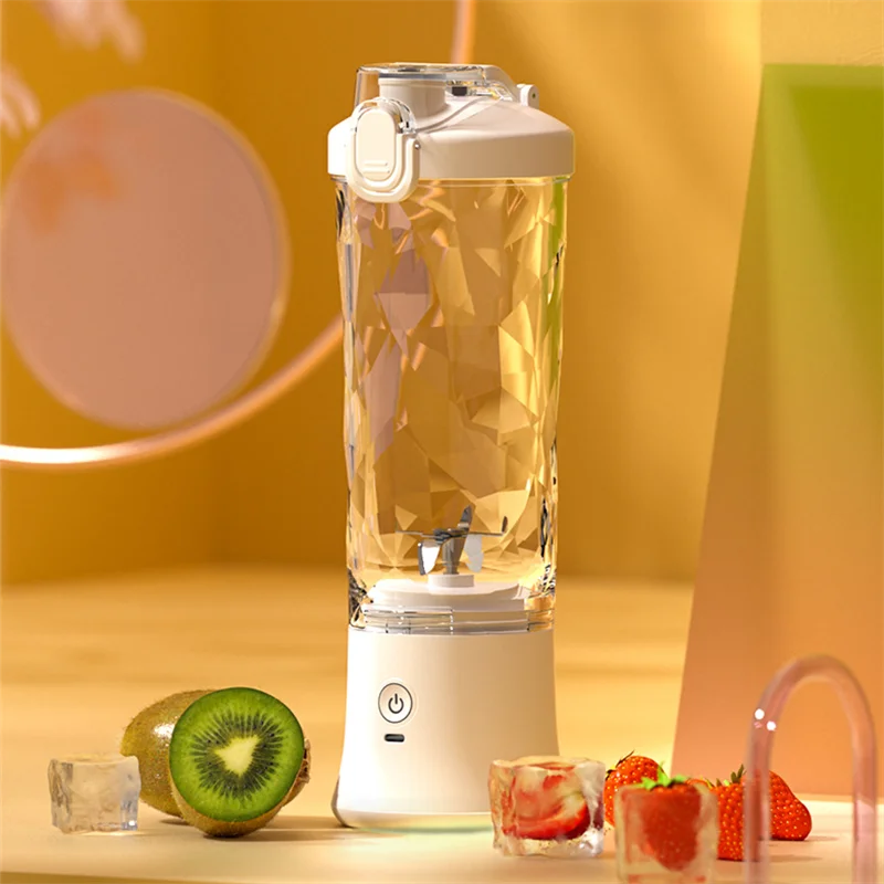 Portable Electric Juicer Fruit Mixers 600ML Blender IPX7 Wireless Fruit Juicer USB Rechargeable Juice Blender Cup Home Sports